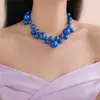 Nuevo Collar de Uvas Característico con Perlas Europeas y Americanas Cadena para Clavícula Cadena de Lana con Colgante Grande de Perla Vintage Cadena Tendencia para Mujer
