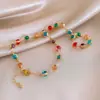 Estilo Ins Europeu Pulseira Redonda de Cristal Colorida Doce Cool Personalidade Design Fashion Pulseira de Mão Luxo Leve Sensação de Alta Qualidade Joia de Mão