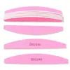 Suministro Transfronterizo de Polvos de Uñas Coloridos con Forma de Media Luna Rosa, Tiras Pulidoras de Doble Cara, Limas para Dar Forma a las Uñas, Limas de Papel de Lija al por Mayor