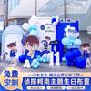 Detective Conan Theme Boy's 10th Birthday Decoração Cena Layout Balão Fundo Parede kt Board Layout