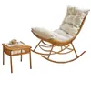 Nueva Mecedora, Sillón Reclinable, Silla de Mimbre para Ocio en Casa, Balcón de Jardín para Adultos, Mecedora Perezosa, Silla de Mimbre para Patio Exterior