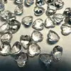 Pedra Solta de Cristal Branco Natural em Formato de Coração com Base Pontiaguda, 3*3-8*8 Mm, Pedra Semi-Acabada para Joias