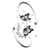 Borboleta de Destino Transfronteiriça Adesivo de Tatuagem Herbal Impermeável Feminino de Longa Duração Masculino Tatuagem de Simulação Semi-Permanente Flor Anti-Suor