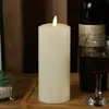 Adereços personalizados para festa de casamento vela eletrônica simulada LED cilíndrica vela bala lisa e plana luz de atmosfera