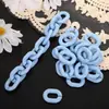 Cadena acrílica de 18*24 mm, color, anillo abierto en forma de U, bolsa de cadena de plástico, cadena para teléfono móvil, accesorios para joyería DIY