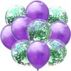 Globo de látex transparente de 12 pulgadas con confeti de papel rosa dorado, decoración para fiesta de cumpleaños