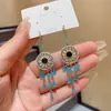 Brincos Étnicos Estilo Retrô com Franjas de Cristal Feitos à Mão, com Toque de Luxo, Versáteis e Modernos, Populares Online, Brincos de Luxo Leve para o Dia a Dia