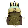Mochila de estudante de moda com blocos de cor dopamina transfronteiriça, mochila leve de ombro duplo para viagens ao ar livre, esportes casuais para mulheres