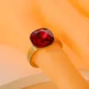 Europa e Estados Unidos cruzam fronteira galvanoplastia diamante redondo quadrado anel moda simples alto senso comida anel de dedo temperamento joias atacado mulheres