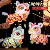 Linternas de Conejo del Festival de Medio Otoño, Linternas Hechas a Mano para Niños, Kits de Materiales DIY, Linternas de Palacio Portátiles con Luz, Artículos Pequeños para Puestos de Mercado