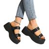 Sandalias de Tacón Alto con Suela Gruesa para Mujer, Ropa Exterior de Verano 2025 Nuevas Sandalias de Plataforma con Tacón de Cuña Estilo Hada, Talla Grande