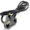 Cable de alimentación de cola pequeño de 1.2 m, estándar británico, para host de computadora, proyector, enchufe de tres clavijas, cable estándar británico británico