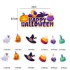 Nuevos Banners de Decoración para Fiesta de Halloween, Adornos Colgantes Espirales, Toppers para Pasteles de Halloween, Arreglos de Escena