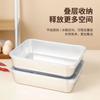 Plato de acompañamiento rectangular de acero inoxidable espesado de fábrica, plato de buffet universal para pescado al vapor, plato de arroz al vapor en stock