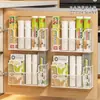 Estante de Almacenamiento de Película Fresca para Puerta de Gabinete de Cocina Caja de Almacenamiento Montada en la Pared Dentro de la Puerta del Gabinete Estante Multifuncional para Condimentos