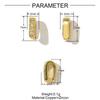 Diseño de Moda Cierre en Forma de V Semilla de Melón Micro-Incrustado Cobre Zircón Colgante Cierre Exquisito en Forma de U Accesorios de Joyería para Colgante DIY