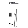 Conjunto de chuveiro embutido transfronteiriço, kit de chuveiro embutido na parede com válvula misturadora de água quente e fria pré-instalada e chuveiro de aço inoxidável