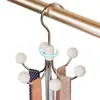 Gancho giratorio de 360 grados para armario para uso doméstico, Percha para ropa, Correa, Artefacto de almacenamiento de ropa interior, Gancho de seis garras para colgar sombreros