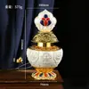 Ocho símbolos auspiciosos estilo Tíbet, jarrón de tesoro Mani de aleación tallado tridimensional, adecuado para guardar reliquias, altar budista casero, suministros budistas y adornos decorativos