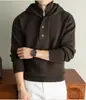 Malha Pesada Grossa 830g com Capuz Gola Alta Moda Estilo Grosso Suéter Estilo Preguiçoso Malharia Casual Dropshipping