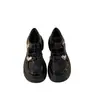 Sapatos de Couro com Solado Grosso e Fivela de Coração Estilo Academia para Meninas, Sapatos Mary Jane Pretos Primavera 2026, Sapatos Doces Japoneses Jk