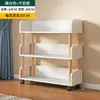 Estantería Móvil Integrada en Pared con Ruedas Simple Estante de Almacenamiento de Pie Multi-Nivel Exhibición Almacenamiento de Snacks Juguetes Estante Pequeño