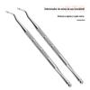 Fábrica de aço inoxidável unha groove nail picking spoon 3 peças conjunto de duas cabeças unha dispositivo de escolha de unha esmalte unha polimento unha ferramenta pedicure