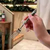 Juego de Cubiertos Estilo Occidental Cuchillo y Tenedor Acero Inoxidable 304 Gama Alta Lujo Cuchara Engrosada Mango Ovalado Cuchillo para Filete Tenedor Cuchara