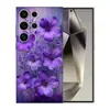 Adecuado para Funda de Teléfono Móvil Samsung S25Ultra A17 Floral Morado S26 Cubierta Protectora S24 TPU Lavanda Carcasa Suave A54