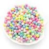 Mezcla 50g acrílico mariposa cuentas sueltas cuentas redondas amor creativo DIY pulsera collar Cuentas de color Macaron