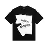 Serie de camisetas casuales de algodón puro de manga corta, unisex, de marca moderna, con tres etiquetas completas, patrón digital transfronterizo Margiela, cuello redondo