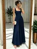 Ropa de mujer para comercio exterior europeo y americano, vestido INS de Amazon transfronterizo, elegante vestido largo plisado, vestido formal sin mangas ajustado