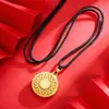 Collar de Loto de Ocho Tesoros Oro de Arena Vietnamita Método Antiguo Brújula de Loto de la Fortuna Colgante para Hombres y Mujeres Latón Imitación Retención de Color Duradera