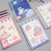 Cuaderno de Espiral Lindo de Dibujos Animados A5 25K Espiral Reversible Tarjeta Cuaderno de Hojas Sueltas Diario Estudiante alrededor de 50 Hojas