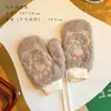 Guantes de Felpa Lindos Estilo Ins Invierno para Mujer Forrados de Polar Engrosados Resistentes al Frío Cálidos Invierno Estudiante Cuello Todo Incluido Dedo Algodón