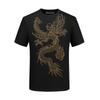 Camiseta con Cabeza de Tigre para Hombre de Manga Corta 2026 Estilo Nuevo Ropa para Hombre Top de Seda Helada para Verano con Pedrería Camiseta Fina de Media Manga