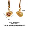 Corrente de Suéter com Pingente de Cabacinha Brilhante de Diamante Vermelho Estilo Chinês Novo de Alta Qualidade do Xiaohongshu Venda por Atacado