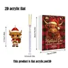 Producto nuevo transfronterizo Calendario de Adviento 2D de Vaca de las Tierras Altas 2026 Calendario de Navidad de Vaca de las Tierras Altas