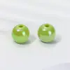 Cor Sólida Galvanizado Cor AB Acrílico Furo Reto Contas Redondas Contas Soltas DIY Acessórios para Joias Pulseira Corrente de Celular Materiais para Miçangas