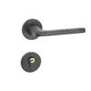 Fechadura de porta de quarto fechadura de porta de dormitório interna Fechadura dividida doméstica universal sucção magnética silenciosa fechadura com maçaneta de porta de madeira preta