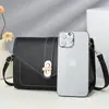 Bolso de Hombro Sencillo de Color Sólido con Hebilla de Cierre 2025 Nuevo Bolso de Mano Cruzado para Mujer Bolso para Teléfono Móvil Billetera de Cuero para Monedas Bloque de Color