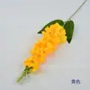 Flores artificiais de seda, delfínio, jacinto, grama de peixe dourado, violeta, arranjos florais para decoração de casamento e casa, flores artificiais