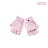 Luvas Infantis Luvas de Bebê para o Inverno com Tampa Dobrável de Tricô para Meninos e Meninas Fofas Alunos do Ensino Fundamental Fabricação Personalizada Espessadas e Quentes