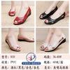 Chinelo Casual Feminino Bege Preto Multicolorido Opcional, Sandálias Elegantes, Confortáveis e Respiráveis, Salto Anabela de Plástico, Chinelos Femininos da Moda