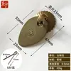 Th694 Tirador de Semilla de Melón Vintage para Armario de Ropa y Gabinete Tirador de Puerta Estilo Chino Tirador de Cajón Antiguo de Cobre Puro Antiguo
