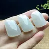 Colgante de Joyería para Orejas de Jade Verde Natural de Tianshan de Xinjiang, Colgante de Jade Lindo con Forma de Gato para Niñas, En Stock