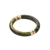 B3524 Pulseira de Resina Gradiente Artística Vintage Nova Transfronteiriça para Mulheres, Pulseira Redonda de Resina Geométrica Personalizada Estilo Ins
