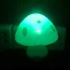 Luz nocturna creativa azul delgada con forma de hongo, estilo chino nuevo, controlada por luz, de bajo consumo, lámpara decorativa de silicona eficiente en energía para la habitación del bebé