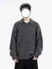 Suéter Retorcido con Solapa Simple Estilo Old Money Limpio para Hombre Otoño e Invierno 2025