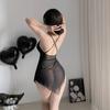 Lencería sexy transparente sexy ligueros camisón ultrafino negro delgado puro que no se quita pijama pasión pecho pequeño uniforme